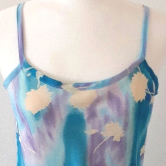 Vintage 90s The Limited watercolor cami dress 6 - Picture 2 of 6